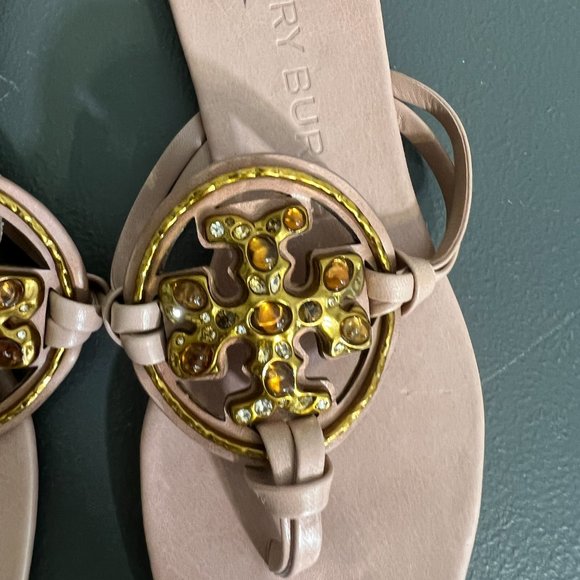 TORY BURCH Jeweled Miller Sandals Meadowsweet Women's (6.5) - Picture 7 of 11